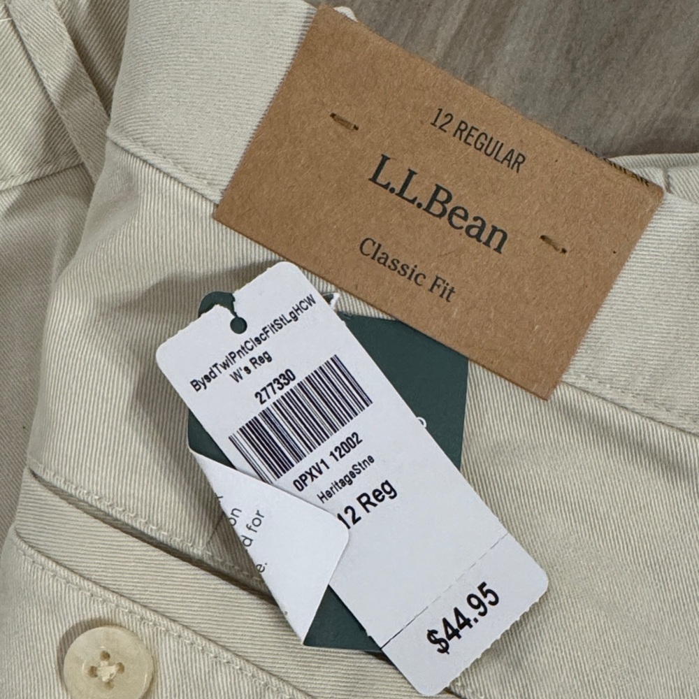 L.L. Bean Classic Fit Beige Pants